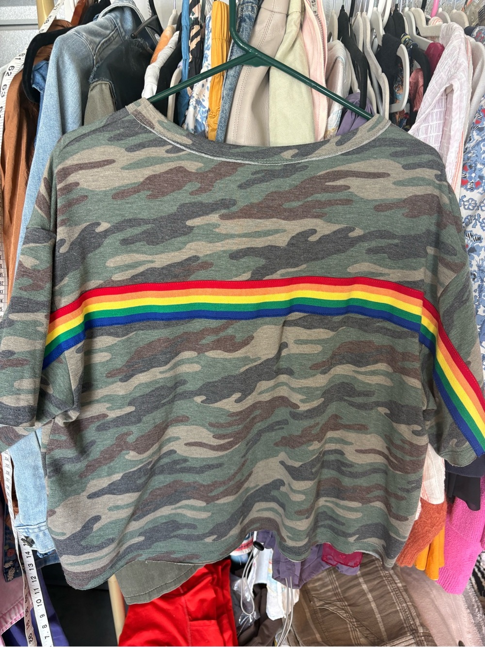 Vintage Havana Camo Tee with rainbow back